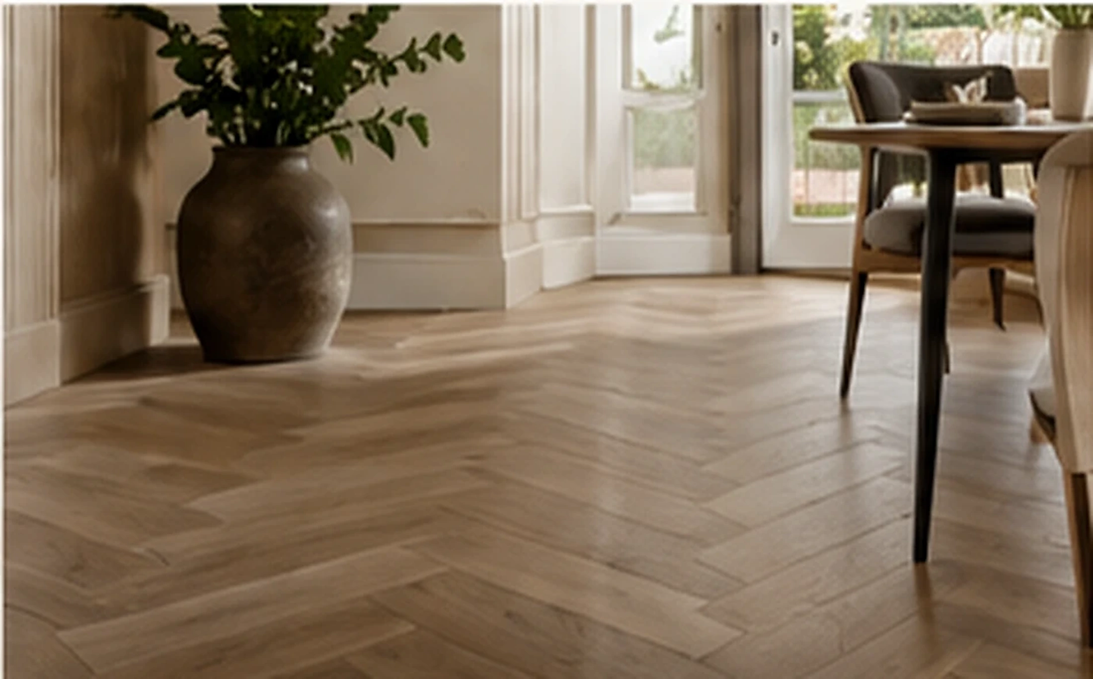 Contemporary oak-effect laminate interior